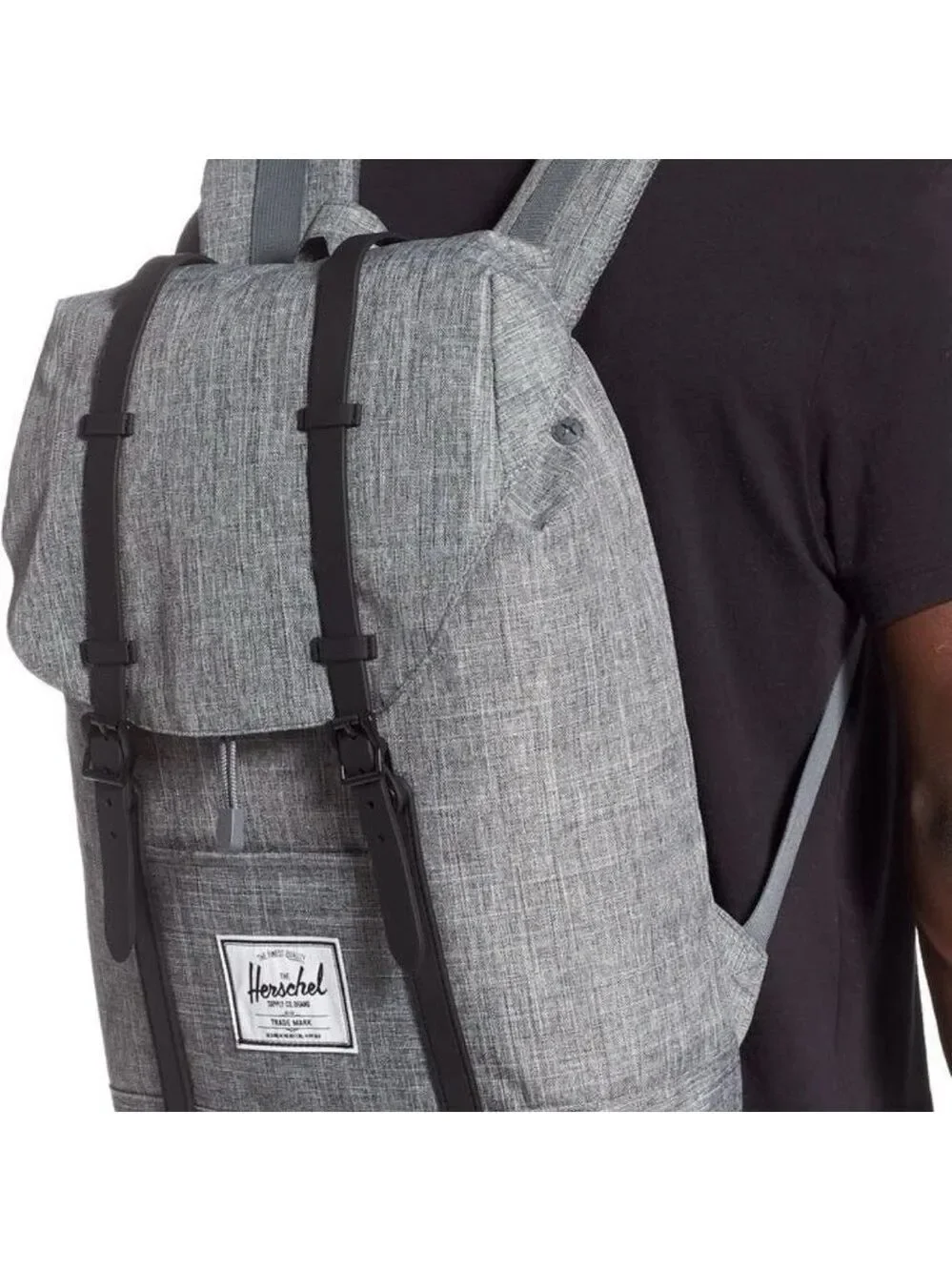 Herschel Supply Co. Chase Private Client Backpack Gray Black Raven CrossHatch
